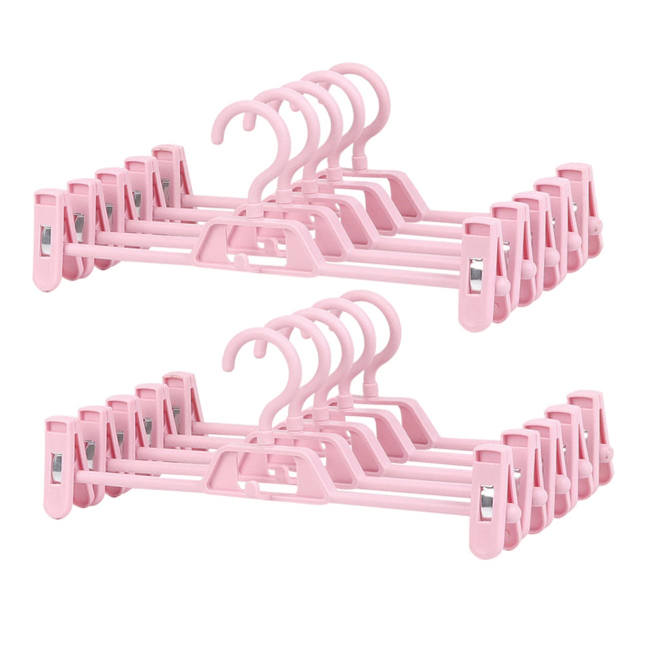 MAGICLULU 10Pcs Non Slip Pants Hanger Clips for Space Saving Wardrobe Organization Plastic Clothes Storage for Home Use