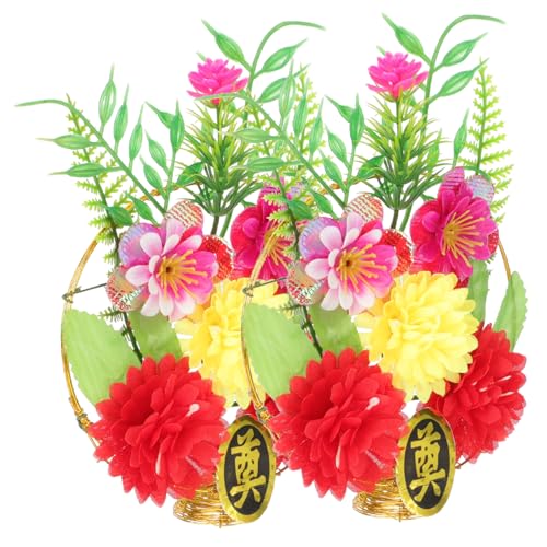 SEWOART 2pezzi Decorazione Funeraria Artificiali Per Cimitero Adornamenti Per Lapidi Design Realistico Per Cimitero Arredamento Per Luoghi