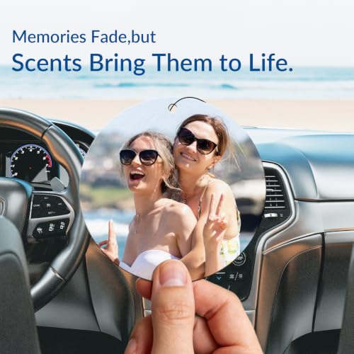 Image of Custom Air Fresheners with Picture for Car | Personalized Photo Gifts; Double-Sided Print; Hanging Ornament; Scent Choice Available; Round Shape