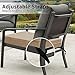 Easy-Going Patio Cushion Covers 22x20x4 Inch 4 Pack, Linen Look Outdoor Water Resistant Chair Seat Cushion Slipcover with Zipper for Outdoor Furniture, Covers Only! Beige