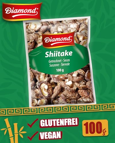 DIAMOND Shiitake Tonko Pilze, getrocknet, asiatische Speisepilze zum Kochen & Essen, natürlich, für Reis und Suppen - 1 x 100 g – Ansicht 2