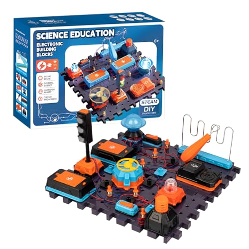 Image of STEM Educational Kit for Kids 8+ | 25+ DIY Electronic Circuit & Mechanical Projects | Science Experiment Building Blocks | Birthday Gift for Boys & Girls, School Activity Kit