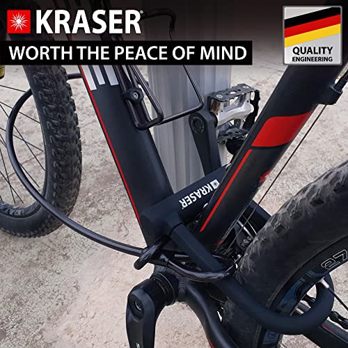 Guaya U KRASER KR65145B, 16 mm, Cable 120 cm, Negro/Blanco miniatura 3