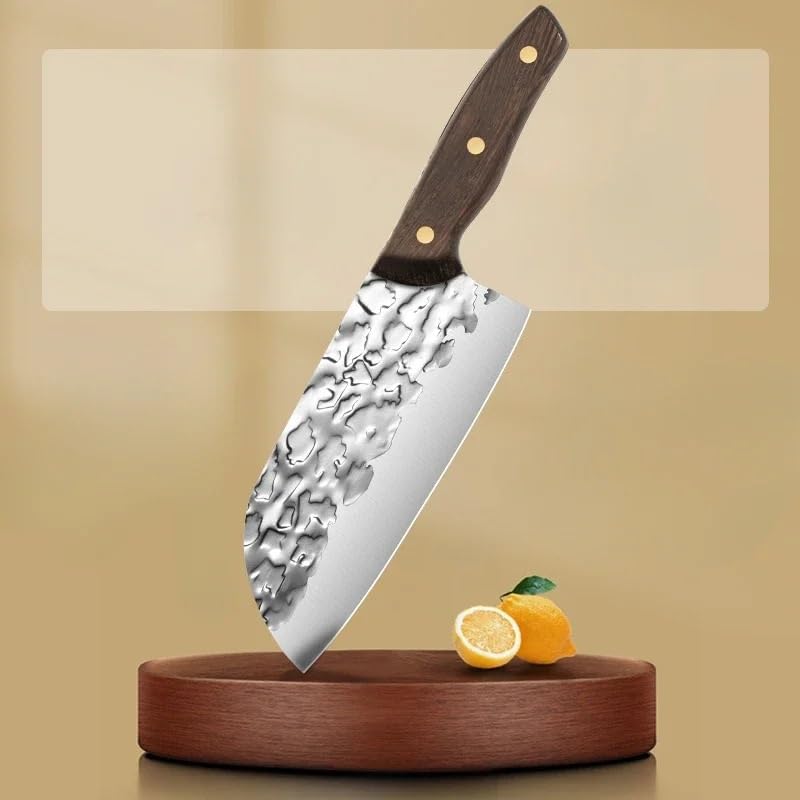 Meat Cleaver,Cleaver Knife 7 Inch Forged Kitchen Knife, Household Chopping Dual Purpose Knife, Sharp Meat And Fish Killing Knife, Bone Chopping Knife