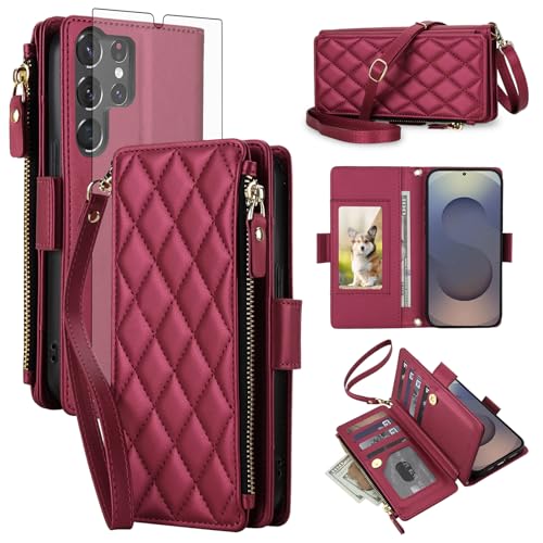 ASUS wish �g�ѓd�b�J�o�[ Samsung Galaxy S26 Ultra 5G �E�H���b�g�P�[�X RFID�u���b�N �Z���W�b�p�[ �����K���X�X�N���[���v���e�N�^�[�t�� �N���X�{�f�B �X�g���b�vS26Ultra 26S S 26 26Ultra 