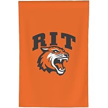 Rochester Institute Of Technology Logo 12x18 Inch Double Sided Flag - All Weather Silky Polyester For Garden & Patio