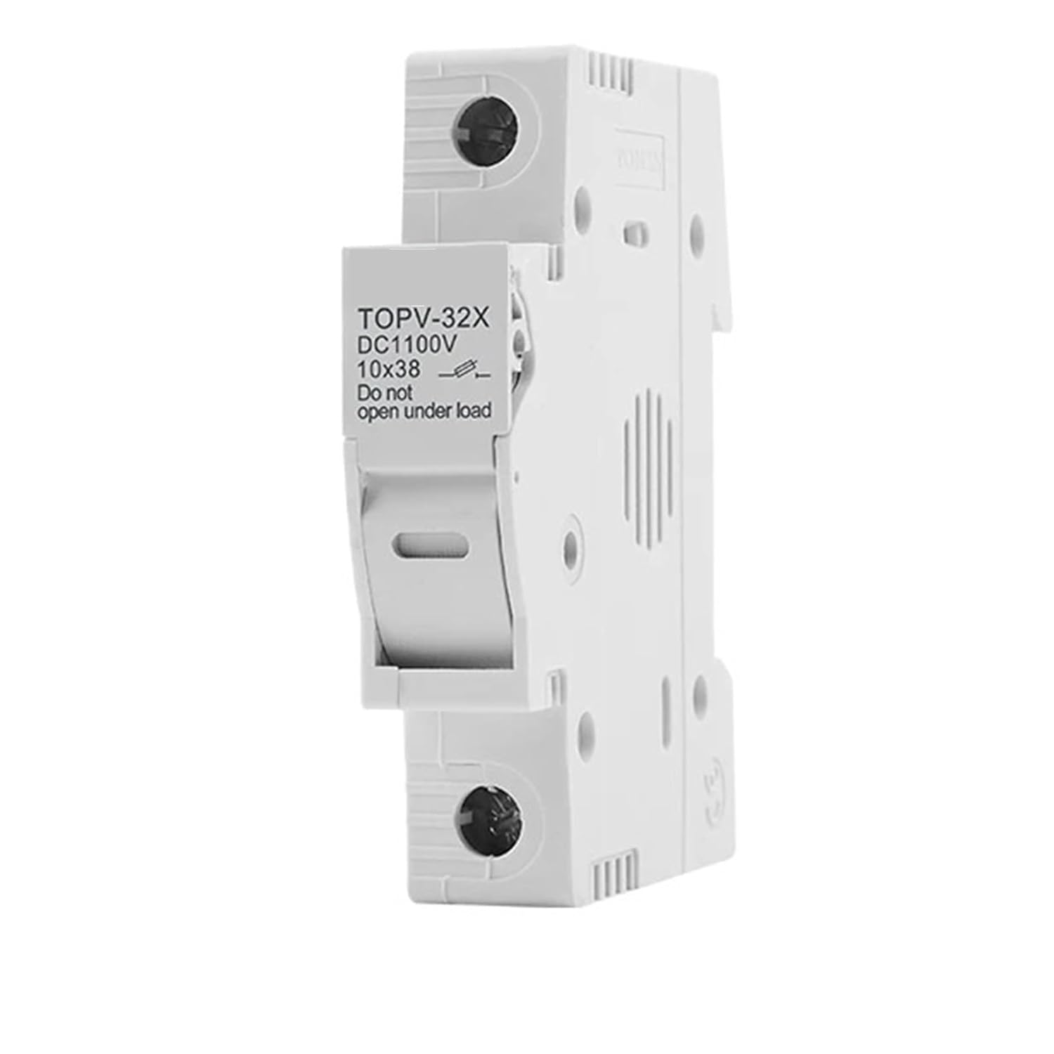 1P Solar PV 1100V Fuse Holder 10 * 38mm PV Fuse Fuse Link Protection Base Photovoltaic Protector 1 Pcs(Without LED)