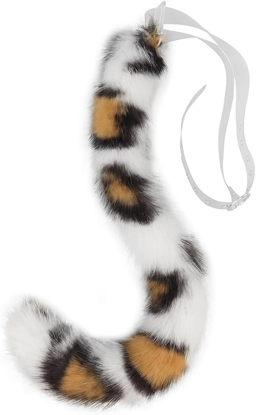 ハンドメイド動物しっぽ アニマルテール 130cm ユキヒョウ 雪豹 Snow