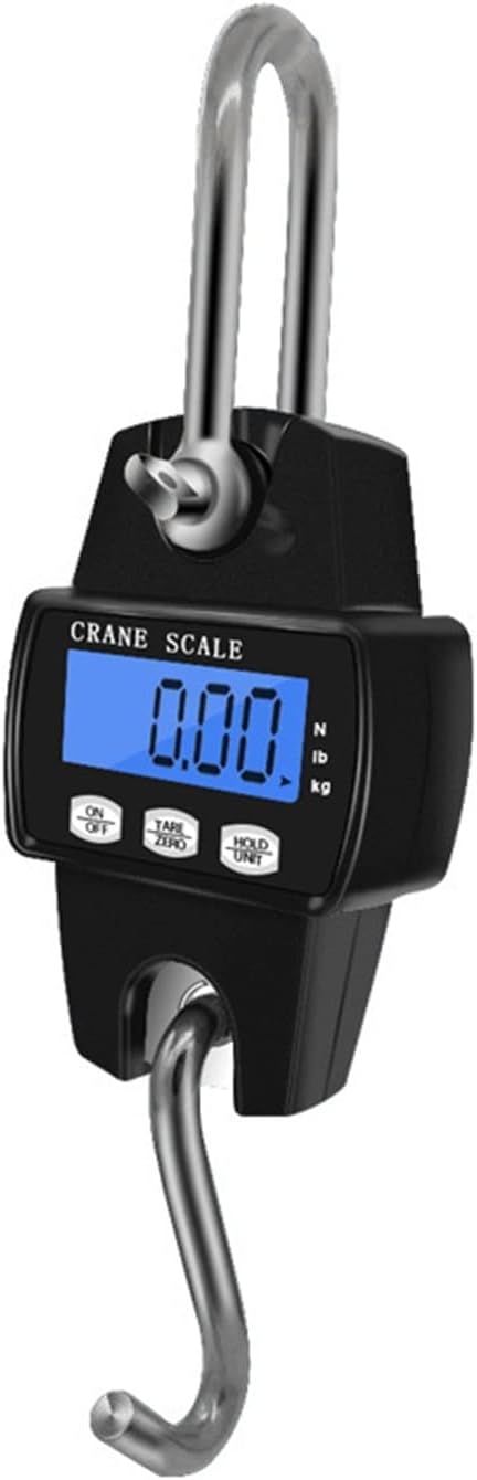 QHYXTQHYXT Digital Crane Scale Stainless Steel Crane Scale Weight 300kg Heavy Duty Hanging Hook Scales Industrial Crane Scale Gram Scale with Accurate Sensors