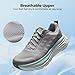 NORTIV 8 Women's Walking Shoes Cushion Running Tennis Shoes ActiveFloat Non-Slip Comfortable Breathable Workout Gym Sports Athletic Fashion Sneakers,Size 7.5,Grey,SNWS245W