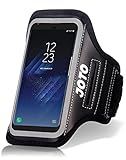 Running Armband for iPhone 11 Pro Max Xs Max XR XS X 8+ 7+ 6S+ 6 Plus, Galaxy S20 Ultra S20+ S10 S9+ S8 Plus Note 10 8 5, Pixel 3 XL, JOTO Sports Arm Case Exercise Gym Pouch Workout Cover –Black