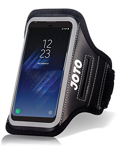 Running Armband for iPhone 11 Pro Max Xs Max XR XS X 8+ 7+ 6S+ 6 Plus, Galaxy S20 Ultra S20+ S10 S9+ S8 Plus Note 10 8 5, Pixel 3 XL, JOTO Sports Arm Case Exercise Gym Pouch Workout Cover –Black