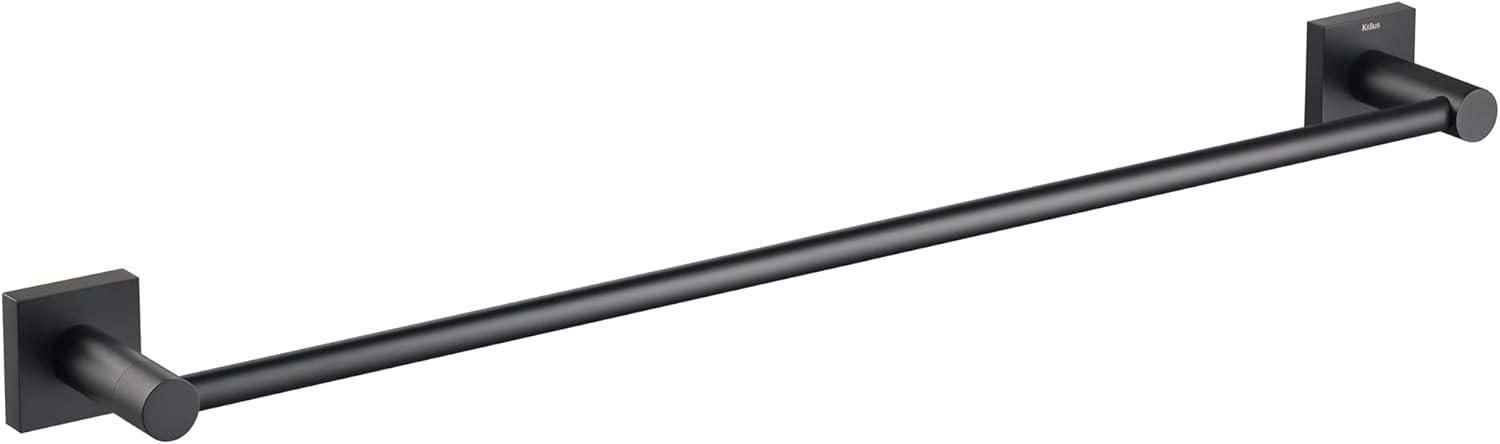 KRAUS Ventus 24-inch Bathroom Towel Bar, Matte Black Finish, KEA-17737MB