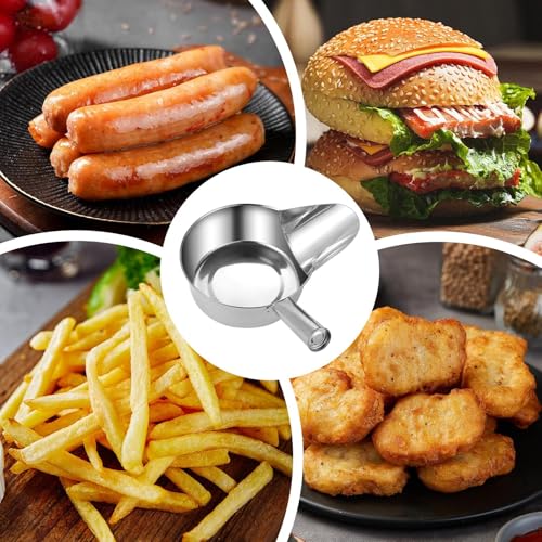 Cuchara de acero inoxidable con pico de pato para freidora y salsas 5
