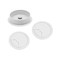 Vista 11 de Yinpecly 5 tapas organizadora de alambre de plástico negro con ojales de escritorio de 2-3/8 pulgadas/2.362 in