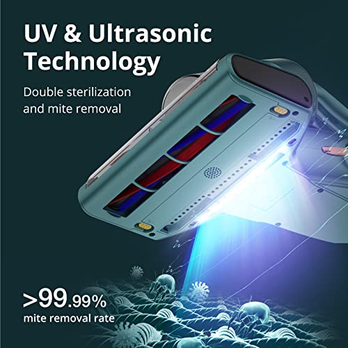 Jimmy BX7 Pro Mattress Vacuum Cleaner with Dust Mite Sensor, UV Lamp Sterilization, Mattress Cleaning Machine Bed Vacuum Cleaner 700W with Ultrasound, LED Screen for Bed, Sofa and Upholstery- Blue