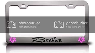 REBA Female Name Hibiscus Metal Car SUV Truck License Plate Frame Ch h99