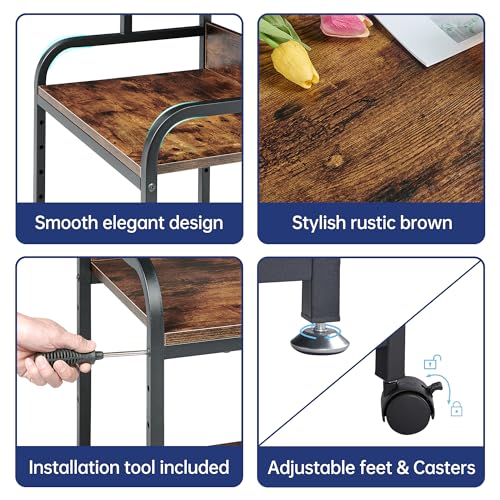Fannova Printer Stand with Height Adjustable Storage Shelf for Home Office by Fannova - Used condition - Image 8