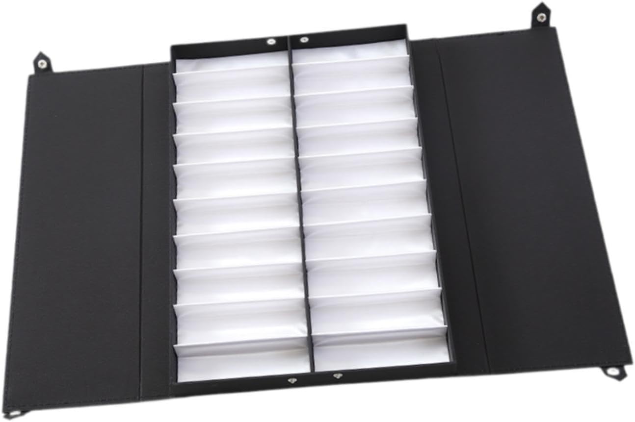 Glasses Display Box 20 Grid Eyeglass Storage Case Sunglasses Organizer Stackable Portable Desktop Tray Black