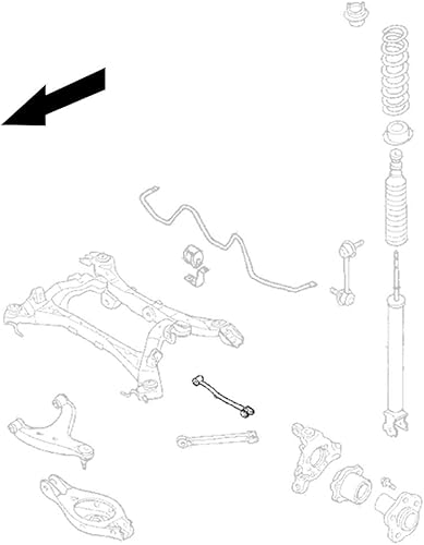 Miniatura 5 de Godspeed AK-028-B Brazos curvados traseros ajustables con rodamientos esféricos, juego de 2, compatibles con Infiniti G35 Sedan 2003-06  G35 Coupe