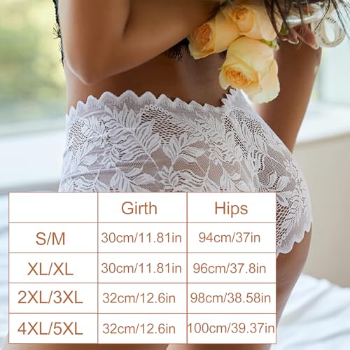 HekouJiub 5er Pack Spitzen Shorts Sexy Unterwäsche Damen Atmungsaktiv Freche Höschen Spitzen Unterhosen Damen Nahtlos Sexy Unsichtbare Unterwäsche für Frauen (Mehrfarbig, M)