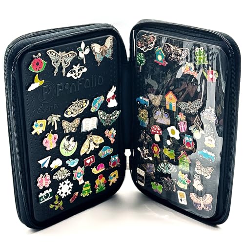 PinFolio Show Pin Display Bag Lightweight Pin Book Designed for Storage & Easy Trading Up to 150 1-Inch Enamel Pins Villians Portable