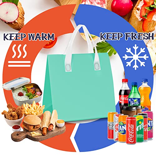 Kacctyen 100 Pcs Insulated Take Out Bags Bulk 9.5 X 6 X 9.5 In Thermal Insulation Food Bag For Coffee, Milk Tea, Hot Cold Food, Delivery Cooler Bag For Catering Restaurant Grocery Picnic (Multicolor) #TOP3