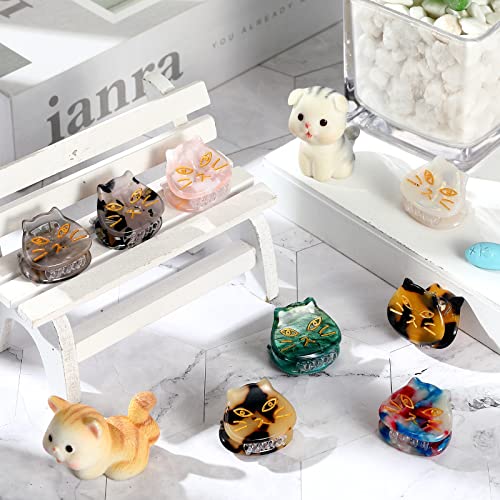 Pinzas pequeñas para cabello gato Crowye 8 piezas miniatura 3