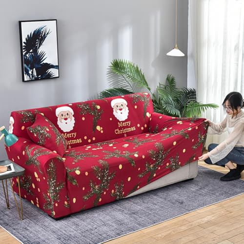 Housse de canapé extensible rouge deco salon chambre appartement - 3
