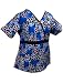 Remedy Scrubs 'Empire Waist Mock Wrap Print Top' Scrub Top