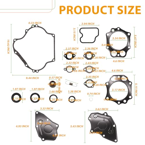 Image of CLUBRALLY Golf Cart 290cc & 350cc Engine Gasket Kit & Seal, Club Car Engine Gasket Set, Fit for 1992-2015 Club Car DS &Precedent Gas Golf Cart FE290 & FE350 Kawasaki Engine, OEM#MC2322