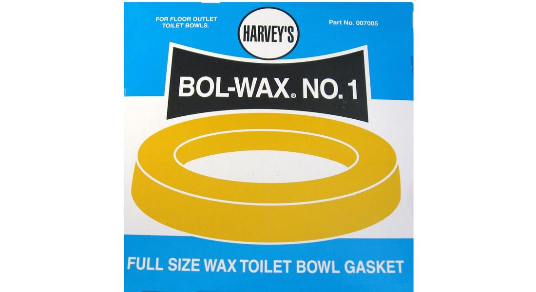 Harvey's Bol-Wax No. 1 Heavy Duty, Standard Wax Ring Without