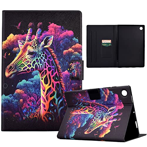 LSPCASA Tablet Case Compatible With Samsung Galaxy Tab A9 8.7 SM-X110/X115 Stand Cover Protective Shell Giraffe