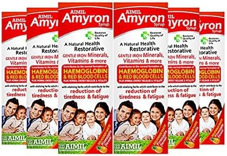 Generic Viva Amyron Multivitamins Syrup for Men & Women with 34 Ingredients| Reduce Tiredness & Fatigue | Improves Haemoglobin Level - 200 ML (Pack of 6)