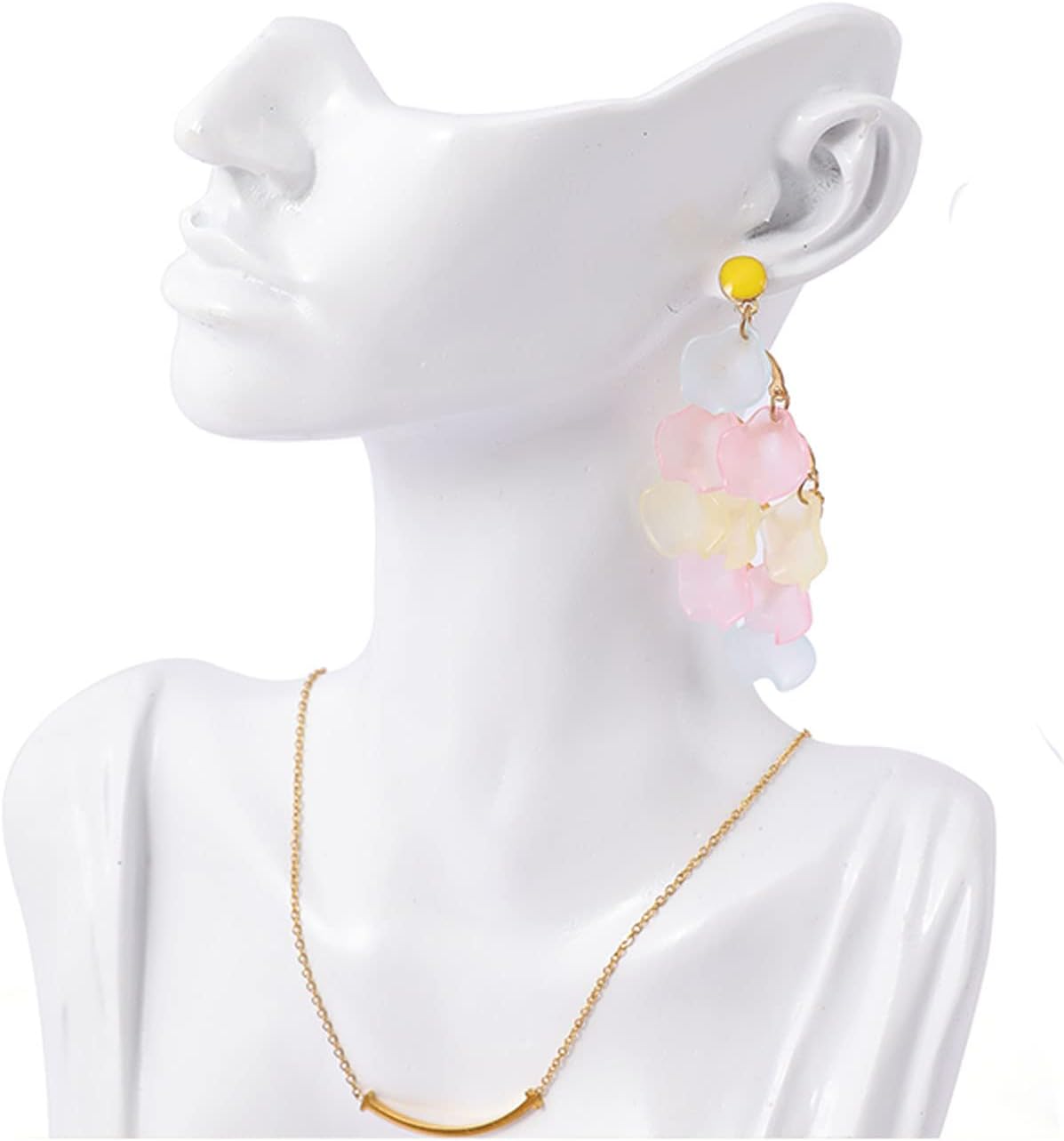 White Resin Jewelry Mannequin Bust Necklace Display Earring Pendant Chain Display Stand Model Holder for Shows Selling Home Decor - Image 5