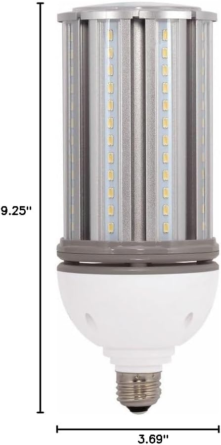 Satco S9489 Medium Bulb in Light Finish, 9.25 inches, 36 Watts, Un-Lensed Amber