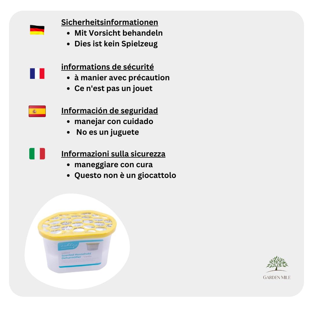 HomeZone® 5 confezioni da 500 ml deumidificatore per interni usa e getta per rimuovere la condensa, deumidificatore assorbente per muffa umida in casa, cucina, guardaroba
