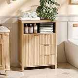 Bonnlo Meuble de Rangement, Armoire de Rangement en Bois avec 1 Compartiment Ouvert, Meubl...