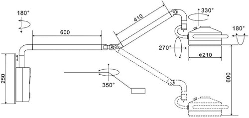 Miniatura 2 de NSKI LED 36 W pared colgante quirúrgico examen médico sin sombra lámpara luz fría dental cirugía ENT veterinaria PET tatuaje