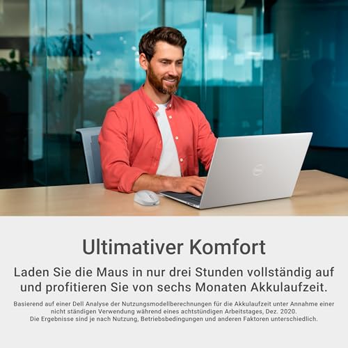 DELL Premier wiederaufladbare Wireless-Maus – MS7421W – Platinum Silver (Silber) – Ansicht 2