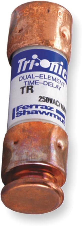 MERSEN/FERRAZ SHAWMUT TR25R Fuse, TR-R, 250VAC/160VDC, 25A, Time Delay, Color