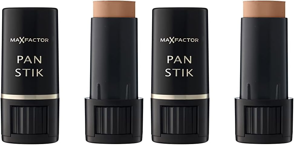 Max Factor Pan Stick Base de maquillaje Tono 97 Cool Bronze - 9 gr (Paquete de 2)