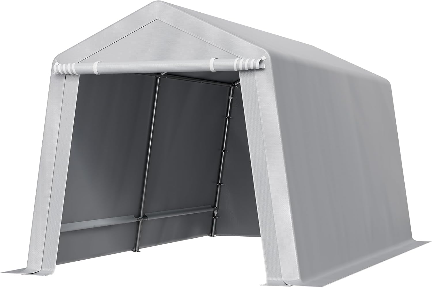 VEVOR Portable Outdoor Storage Shelter Shed, 8 x 14 x 7.6 ft Heavy Duty Instant Storage Tent Garage Sheds with Roll-up Zipper Door for Motorcycle, Bike, Garden Tools - Image 12