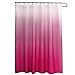 Creative Home Ideas Ombre Textured Shower Curtain with Beaded Rings, Fuchsia