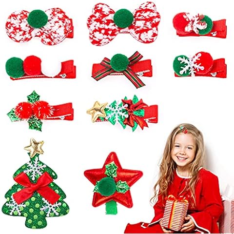 10 Stück Weihnachten Haarspange für Mädchen Cover