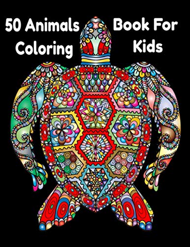 50 Animals Coloring Book For Kids: 50 Animals Coloring Book For Kids Beautiful
