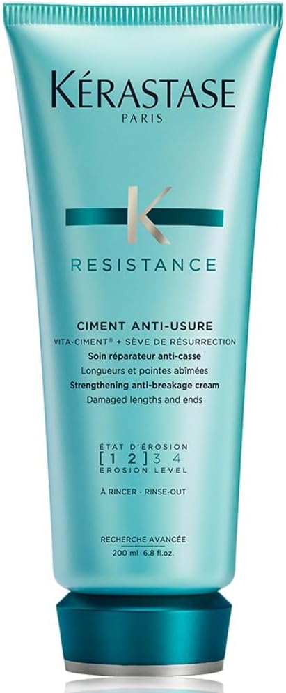 Resistance Ciment Anti-Usure, Daily Strengthening Conditioner, for Damaged, Brittle Hair, with Vita-Ciment Complex, 200ml