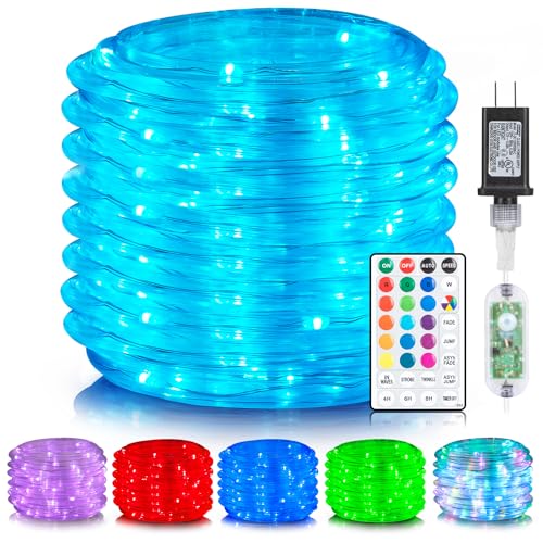 ANJAYLIA 99FT 300 LED Color Changing Rope Lights with Plug and Remote by ANJAYLIA - Used condition - US$35.89
