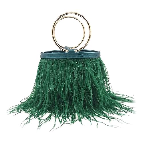 Sac bandoulière plumes d'autruche pour mariage et soirées habillées