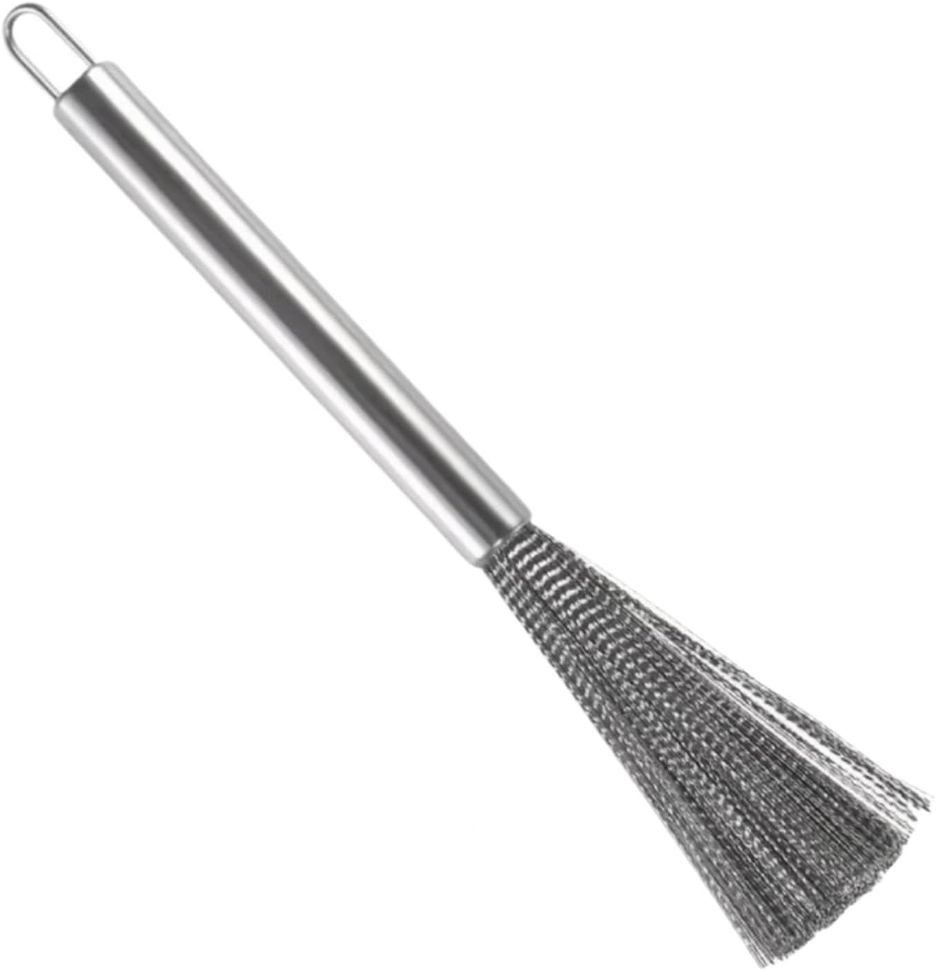 Stainless Steel Pot Brush Long Handle Multi-Functional Cleaning Brush Hanging Washing For Kitchen Sink Pans Scrubber Tools(2PCS S)